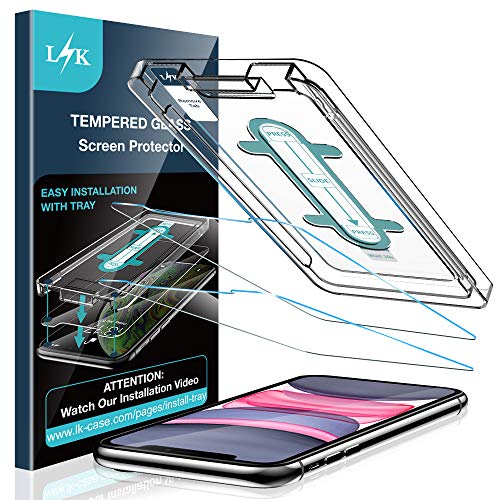 Product Cover LK [3 Pack] Screen Protector for iPhone 11 6.1'', [Installation Kit Included] Tempered Glass 9H Hardness, Anti Scratch