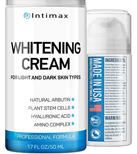 Product Cover Whitening Cream for Intimate Areas - Gentle Bleaching Lightening Cream - Effective for Lightening & Brightening Sensitive & Private Areas - Hyaluronic Acid, Arbutin, Niacinamide & Vitamin E, A