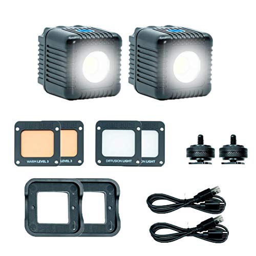 Product Cover Lume Cube 2.0 Two Pack - Daylight Balanced LED Lights for Photo, Video, Content Creation, Includes 2 Warming Gels, Diffusers, DSLR Camera Mounts for Sony, Nikon, Panasonic, Fuji, Canon, GoPro, Drones