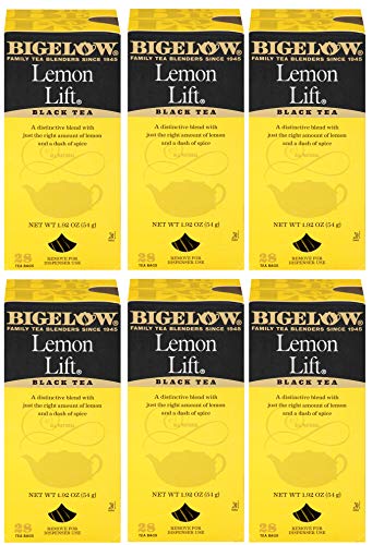 Product Cover Bigelow Lemon Lift Black Tea Bags 28-Count Boxes (Pack of 6) Lemon Flavored Black Tea Naturally & Artificially Flavored