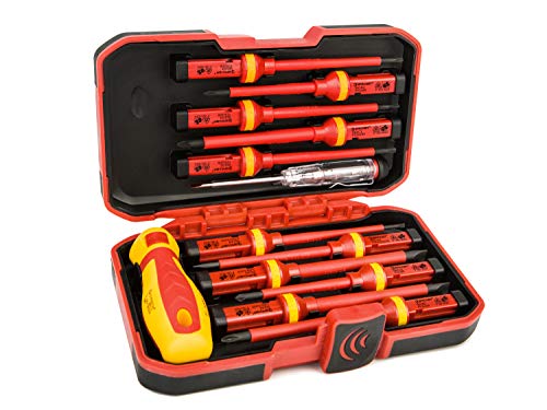 Product Cover Eacker 1000V Insulated Screwdriver Set with Life-time Warranty Included,All-in-One Premium Professional 13-Pieces CR-V Magnetic Phillips Slotted Pozidriv Torx Screwdriver