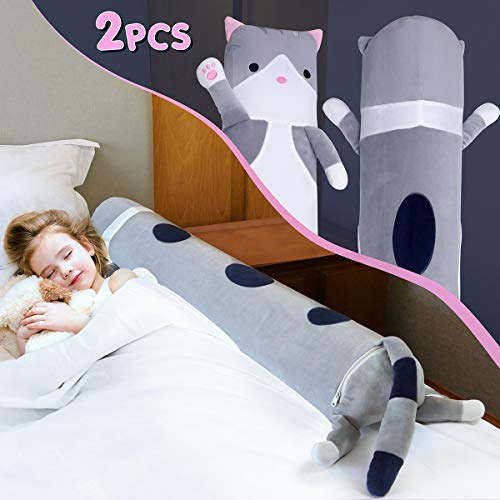 Product Cover Inflatable Bed Rails for Toddlers | EONSIX Safety Baby Bed Guard | Cartoon Style Pillow Guard Bumpers for Home, Travel (2-Pack).
