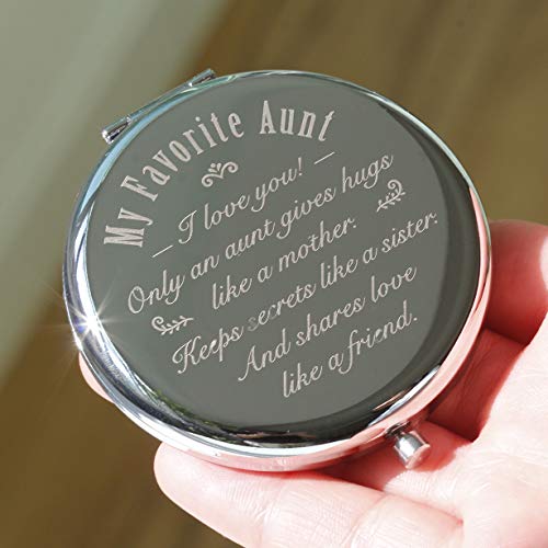 Product Cover Favorite Aunt Gifts,Aunt Gifts from Niece,Favorite Aunt Gifts-Makeup Mirror Silver
