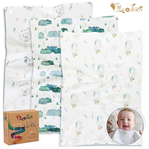 Product Cover Super Absorbent Unisex Burp Cloths for Your New Baby (Set of 3), Burp Cloths Boy and Girl Appropriate, Registry for Baby Shower Gift