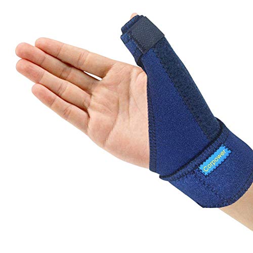 Product Cover Trigger Thumb Brace - Corpower Thumb Spica Splint - Thumb Spica Stabilizer for Pain, Sprains, Arthritis,Tendonitis (Right Hand Or Left Hand)
