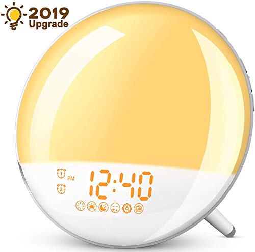 Product Cover YISSVIC Wake Up Light Alarm Clock Sunrise Alarm Clock Radio and Sunset Fading Light Dual Alarm Clocks/7 Colors/FM Radio/Snooze Function