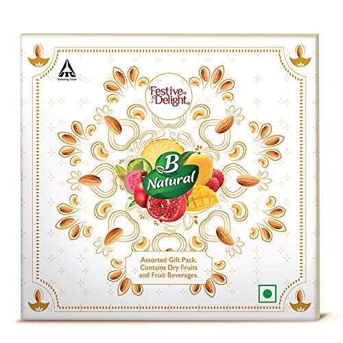 Product Cover B Natural Juice Diwali Assorted Juice Gift Pack with Dry Fruits 1.26L + 150G