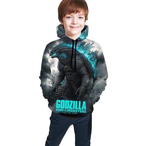Product Cover Godzilla 2019 Fan Art Youth Girls 3D Print Pullover Hoodies Hooded Sweatshirt Sweaters