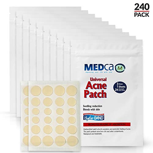 Product Cover Acne Absorbing Covers - Hydrocolloid Acne Care Bandages (240 Count) Three Universal Patch Sizes, Acne Blemish Treatment for Face & Skin Spot Pore Patch that Conceals, Reduce Pimples and Blackheads