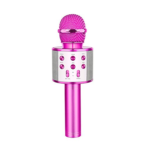 Product Cover Fricon KITY Gifts for 5-12 Year Old Girls,Portable Bluetooth Wireless Microphone Karaoke Girl Cool Toys for Age 6-12 Gifts for Teenage Girls Boys Stocking Stuffers Purple