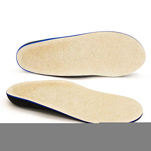 Product Cover Sheepskin Orthotics Insoles Arch Supports Relieve Flat Feet Plantar Fasciitis Thick Wool Fur Fleece Inserts Winter Insets for Men and Women Cozy & Warm Mens 6-6 1/2