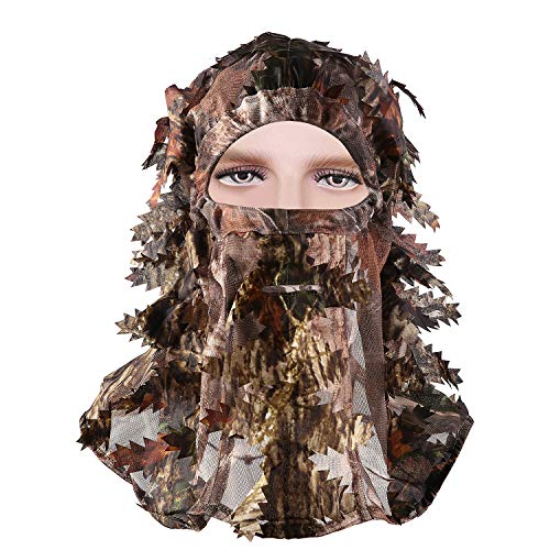 Product Cover Eamber Ghillie Camouflage Leafy Hat 3D Full Face Mask Headwear Turkey Realtree Camo Hunter Hunting Accessories (Woodland Forest)