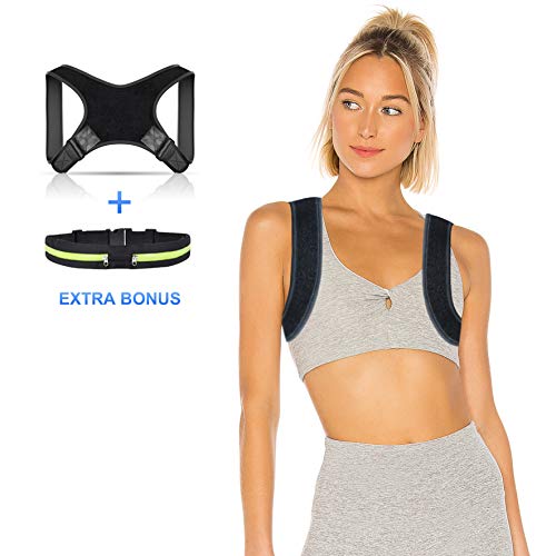 Product Cover Amdieu Posture Corrector for Men and Women- Under Clothes Back Brace, Trainer and Straightener,Best Reminder for Office/Game Lovers/Back Pain Relief