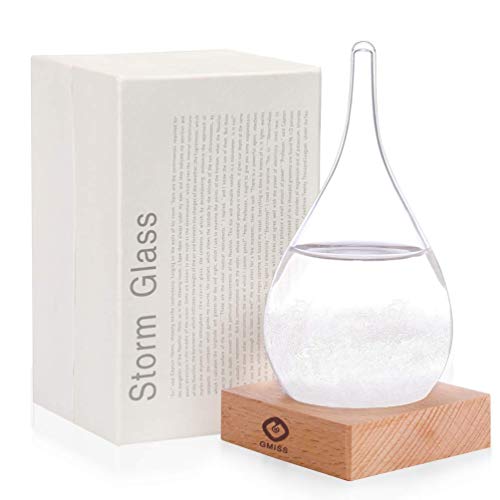 Product Cover G GGPOWER Storm Glass Weather Stations Water Drop Weather Predictor Creative Forecast Nordic Style Decorative Weather Glass (Mini)