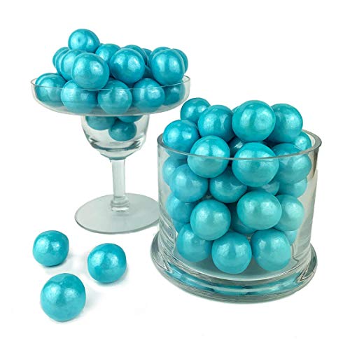 Product Cover Color It Candy Shimmer Powder Blue 1 inch Gumballs 2 Lb Bag - Perfect For Table Centerpieces, Weddings, Birthdays, Candy Buffets, & Party Favors.