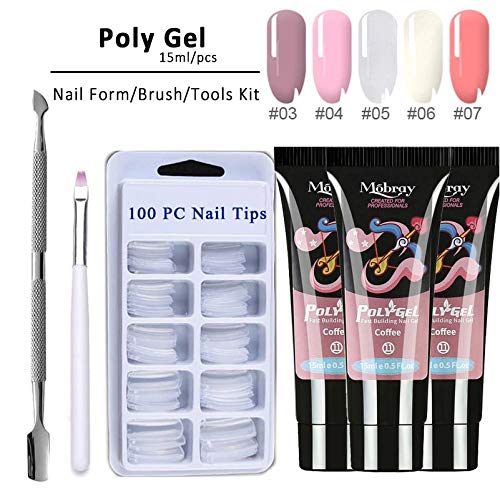 Product Cover Mobray Poly Gel Manicure Set Extend Builder Polygel Kits Finger Nail Extension UV LED Acrylic Builder Gel Nail Fack Nail