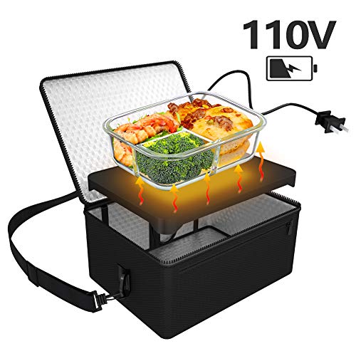 Product Cover Personal Portable Oven, Mini Food Warmer Electric Lunch Box with Warmer Bag for Meals Reheat in Office, Travel, Potlucks and Home Kitchen