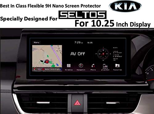 Product Cover Armour Guards Flexible 9H Car Infotainment | Navigation | Music System Screen Protector For KIA SELTOS 1.4 GTX Plus (GT Petrol) 10.25 Inch