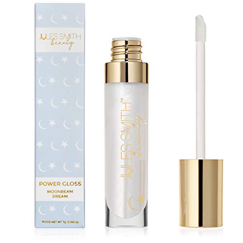 Product Cover Jules Smith Power Lip Gloss - Vegan & Cruelty Free with Vitamins A & E - Clear Lip Gloss with Natural Ingredients for Hydrating & Moisturizing - Moonstone Inspired Lipgloss - Moonbeam Dream