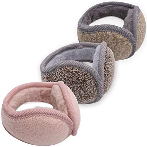Product Cover Outkitkit Ear Warmers, 3 Packs Foldable Ear Warmers Unisex Ear Warmers Earmuffs Winter Earmuffs