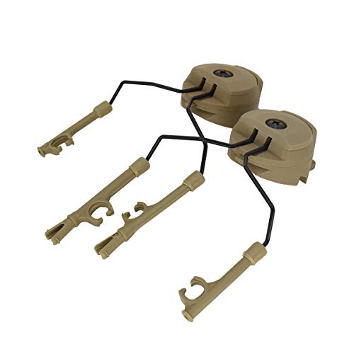Product Cover TAC-SKY ARC Rail Adapter Helmet Headset Left & Right Side Attachments for Comta Headphones (tan)