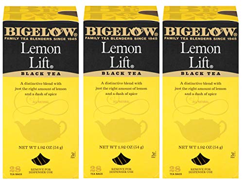 Product Cover Bigelow Lemon Lift Black Tea Bags 28-Count Box (Pack of 3) Lemon Flavored Black Tea Naturally & Artificially Flavored