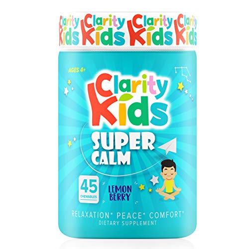 Product Cover Clarity Kids (Super Calm), ADHD Supplements for Kids, 100% Natural ADHD Medicine for Kids Magnesium Supplement with L-theanine, Vitamin B and Vitamin D, Kids Focus Supplements (45 Day Supply)