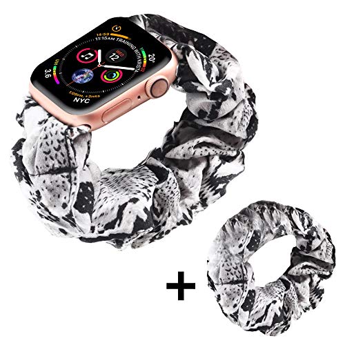 Product Cover UooMoo Bnad Scrunchies Compatible with Apple Watch 1/2/3/4 38mm/40mm,Women Girls Velvet Elastics Hair Wristbands Replacement for iWatch Series 1 2 3 4 [Headband Scrunchy Included]