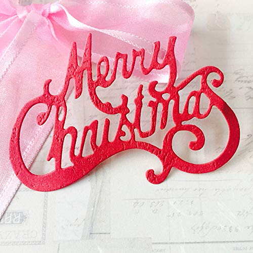 Product Cover Christmas Dies for Card Making,Merry Christmas Die Cuts Metal Cutting Dies Embossing Dies for Scrapbooking DIY Album Paper Cards Art Craft Decoration 2.96x2.0inch