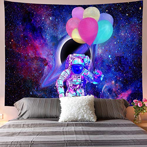 Product Cover Galoker Space Tapestry Astronaut Tapestry Galaxy Tapestry Spaceman Astronaut Starry Art Print Wall Hanging Tapestry for Home Decor(H51.2×W59.1 inches)