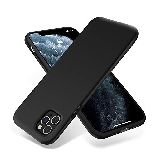 Product Cover OTOFLY iPhone 11 Pro Max Case,Ultra Slim Fit iPhone Case Liquid Silicone Gel Cover with Full Body Protection Anti-Scratch Shockproof Case Compatible with iPhone 11 Pro Max (Black)