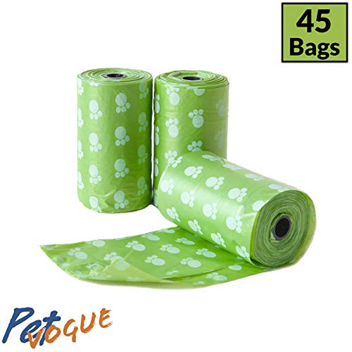 Product Cover PetVogue Scented Pooper Scooper 45 Dog Poop Bags for Over Scoopers Claw for Pet Dog Waste, 3 Rolls