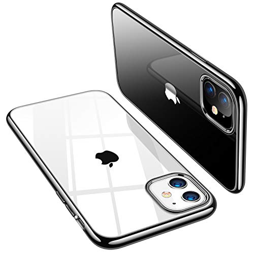 Product Cover TORRAS Crystal Clear iPhone 11 Case, [Anti-Yellow] Thin Slim [Anti-Scratch] Shockproof Soft TPU Cover Case for iPhone 11 6.1 inch, Black