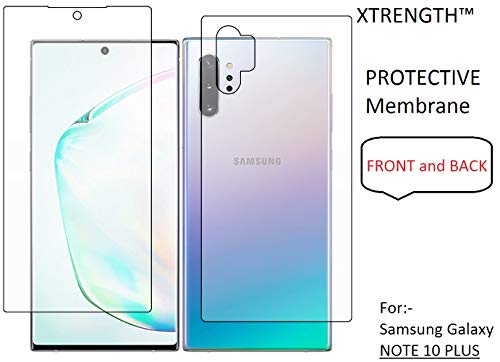 Product Cover XTRENGTH Unbreakable Flexible Membrane Screen Guard Front and Back Overall Protector for Samsung Galaxy Note 10 Plus (Ultra Thin, Anti-scratch/Fingerprint)