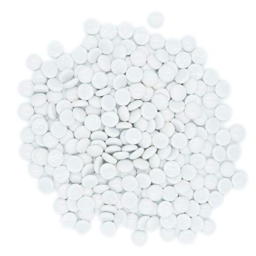 Product Cover Flat Glass Marbles for Vases - 5 LB White Decorative Stone Beads for Vases, Crafts, Colored Rocks Table Scatter, Aquarium and Fish Tank Pebbles, Party Centerpieces, Gem Décor, Mosaics, Floral Displays