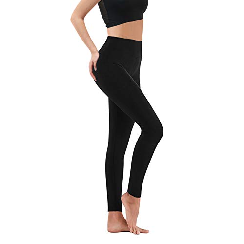 Product Cover Gwei Women Leggings Fleece Lined Elastic Pants -Winter Warm Fleece Lined Thick Tights -Soft Stretchy Warm Best Leggings (One Size(US 2-12), Black)