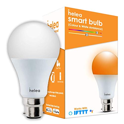 Product Cover Helea 9W Wi-Fi Smart Bulb (B22), Colour & White Ambiance, Compatible with Alexa & Google Assistant
