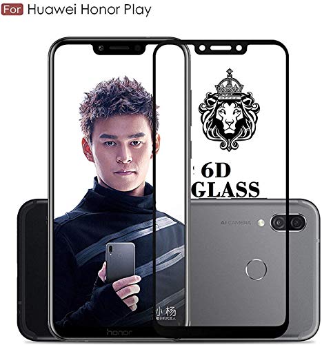 Product Cover JGD PRODUCTS Tempered Glass for Honor Play (2018) (6D/11D) -Edge to Edge Full Screen Coverage