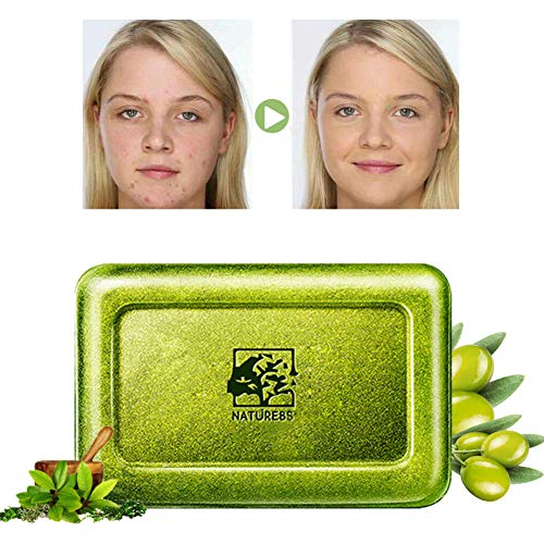 Product Cover Tea Tree Cleansing Bar, Remove Mites Soap, Repair Nourish Skin Bar, Invigorating Bath Soap, Cleaner Removal Pimple Pores Acne Repairs Skin for All Skin type
