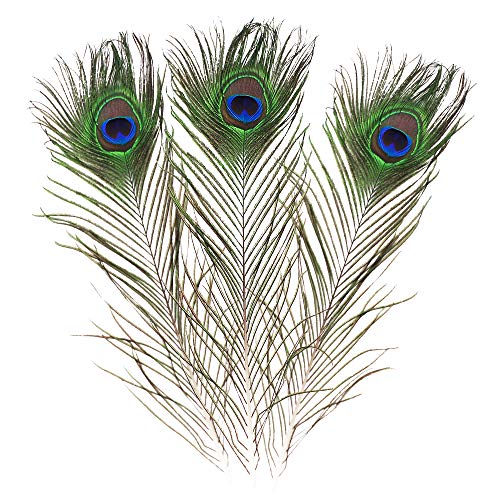 Product Cover Real Natural Peacock Feathers 16-18 inches (40~45cm) Great Wedding Christmas Halloween Decorations House Decoration (10)