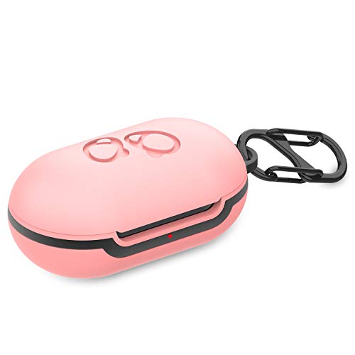 Product Cover Compatible with Galaxy Buds Case Cover with Carabiner for Samsung Galaxy Case Accessories (Pink)