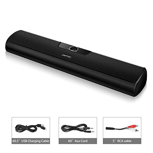 Product Cover Z ZAFFIRO USB Computer Speakers PC Speakers Sound Bar, 10W Stereo USB Powered Wired Soundbar for Desktop/Laptop/TV/Tablet/Smartphone, RCA/Aux Connection