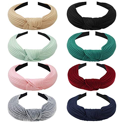 Product Cover DRESHOW 8 Pack Headbands for Women Yoga Hairbands Vintage Criss Cross Knot Head Wrap