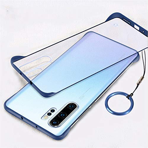Product Cover CELLUTION Matte Transparent Hybrid Frosted Frameless Design Rugged Armor Ultra Thin Bumper Case Cover with Ring Buckle for Samsung Galaxy Note 10 Plus - Matte Transparent Blue