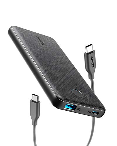 Product Cover [Upgraded] Anker PowerCore Slim 10000 PD, USB-C Portable Charger (18W), 10000mAh Power Delivery Power Bank for iPhone 11 / Pro / 8/ XS/XR, S10, Pixel 3, iPad Pro 2018, and More (Charger Not Include)