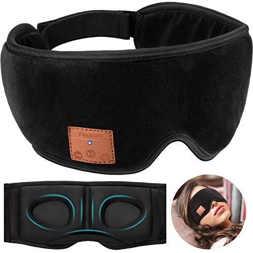 Product Cover Sleep Headphones 3D Eye Mask, Bluetooth 5.0 Wireless Music Mask, Eye Shade Cover with Ultra-Thin HD Speakers Adjustable, Blindfold for Men Women Sleeping, Travel, Meditation