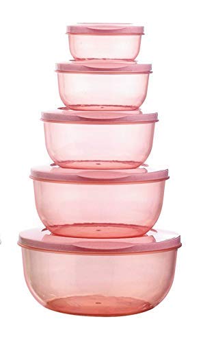 Product Cover Bhavyam 5 pcs Plastic Container Set for Kitchen Refrigerator(290 ml,580 ml,1000 ml,1700 ml,2700 ml/Multi)