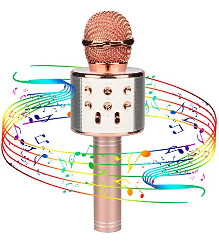 Product Cover Viposoon Birthday Gifts for 4-12 Year Old Girls, Wireless Karaoke Microphone for Kids Best Birthday Gifts for Girls Boys Age 4-12 Girls Games Age 4-13 Toys for Teens Boys Girls