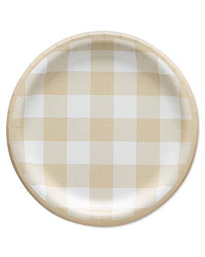 Product Cover American Greetings Thanksgiving Party Supplies, Plaid Paper Dessert Plates (36-Count)