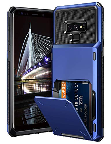 Product Cover Vofolen Case for Galaxy Note 9 Case Wallet 4-Slot Pocket Credit Card ID Holder Scratch Resistant Dual Layer Protective Bumper Rugged Rubber Armor Hard Shell Cover for Samsung Galaxy Note 9 Navy